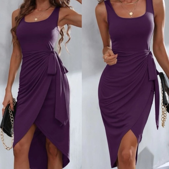 Dresses & Skirts - Boho tie side tank bodycon dress